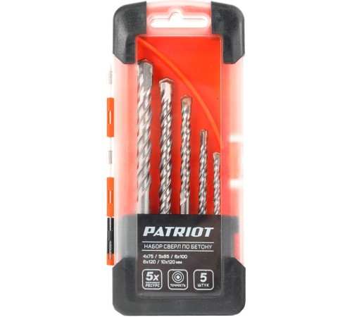 Набор сверл Patriot Набор сверл по бетону (815010100) по бетону (5пред.) для дрелей/перфораторов