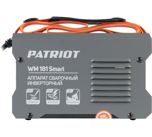 Сварочный аппарат Patriot WM 181 Smart инвертор ММА 7.2кВт