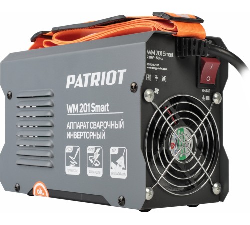 Сварочный аппарат Patriot WM 201 Smart инвертор ММА 8.3кВт