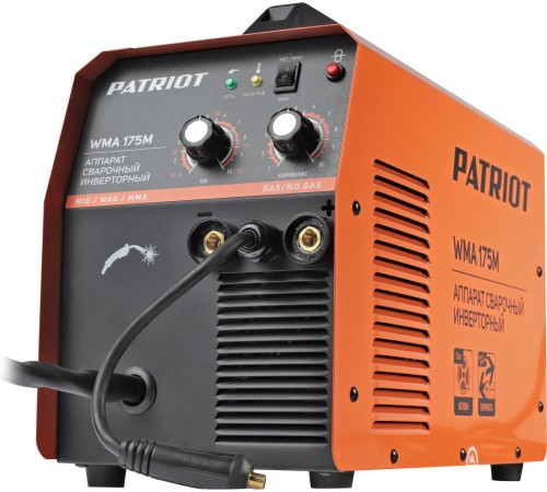 Сварочный полуавтомат Patriot WMA 175 M инвертор MIG-MAG/ММА 6.7кВт