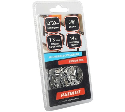 Цепь для цепных пил Patriot 91VS-44E 3/8" 44звен. (862381344)