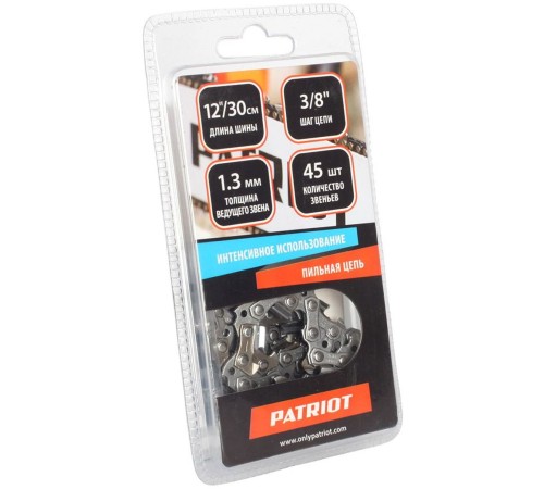 Цепь для цепных пил Patriot 91VS-45E 3/8" 45звен. (862381343) Цепь для цепных пил Patriot 91VS-45E 3/8" 45звен. (862381343)
