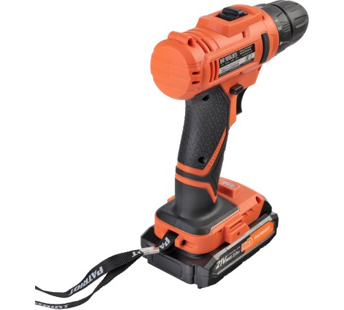 PATRIOT BR 189UES Дрель-шуруповерт аккумуляторная [180301549] { две АКБ Li-Ion 18В, 2,0 Ач, 29Нм, 2 скорости, кейс }