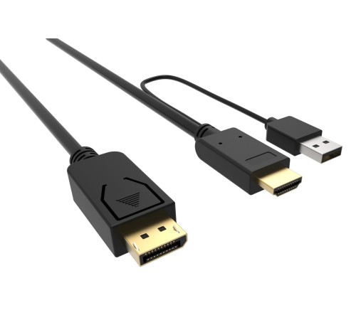 Кабель аудио-видео Buro HDMI (m)/DisplayPort (m) 2м. Позолоченные контакты черный (HDMI-DP-2M) Кабель аудио-видео Buro HDMI (m)/DisplayPort (m) 2м. Позолоченные контакты черный (HDMI-DP-2M)