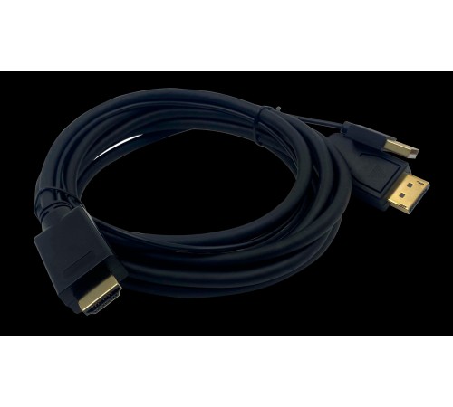 Кабель аудио-видео Buro HDMI (m)/DisplayPort (m) 2м. Позолоченные контакты черный (HDMI-DP-2M) Кабель аудио-видео Buro HDMI (m)/DisplayPort (m) 2м. Позолоченные контакты черный (HDMI-DP-2M)