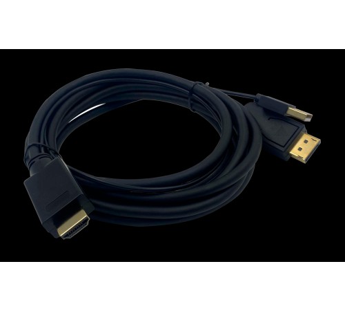 Кабель аудио-видео Buro HDMI (m)/DisplayPort (m) 3м. Позолоченные контакты черный (HDMI-DP-3M) Кабель аудио-видео Buro HDMI (m)/DisplayPort (m) 3м. Позолоченные контакты черный (HDMI-DP-3M)