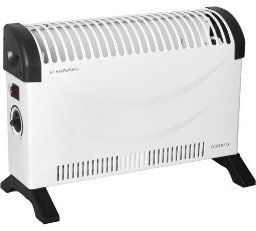 Конвектор Eurolux ОК-EU-2000C белый, 2000 Вт, 25 м2, термостат