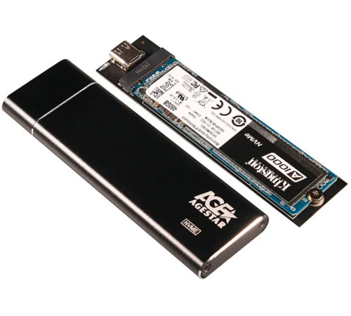 Внешний корпус SSD AgeStar 31UBNV5C NVMe USB3.2 алюминий черный M2 2280 M-key Внешний корпус SSD AgeStar 31UBNV5C NVMe USB3.2 алюминий черный M2 2280 M-key