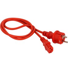 Кабель Lanmaster LAN-PP13/SH-0.5-RD C13-Schuko проводник.:3x0.75мм2 0.5м 220В 10А (упак.:1шт) красный