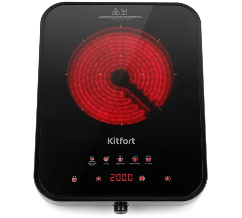 Плита Инфракрасная Kitfort КТ-141 черный стеклокерамика (настольная) Плита Инфракрасная Kitfort КТ-141 черный стеклокерамика (настольная)