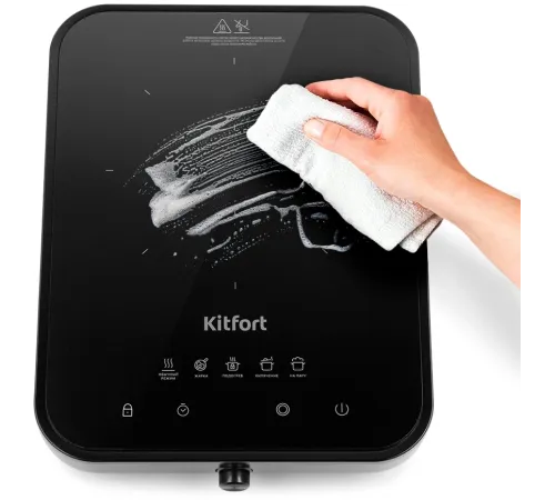 Плита Инфракрасная Kitfort КТ-141 черный стеклокерамика (настольная) Плита Инфракрасная Kitfort КТ-141 черный стеклокерамика (настольная)