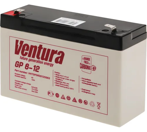 Батарея для ИБП Ventura GP 6-12 6В 12Ач Батарея для ИБП Ventura GP 6-12 6В 12Ач