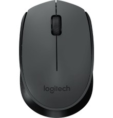 Мышь Logitech M170 черный/темно-серый оптическая (1000dpi) беспроводная USB для ноутбука (2but)