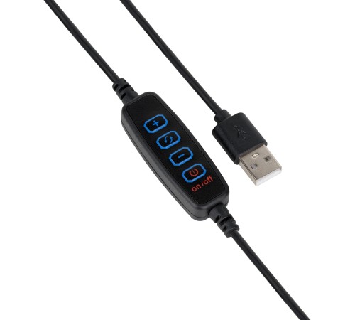 GAUSS RL002 Светодиодный светильник кольцевой ДНБ-14ВТ, USB, пульт управления в комплекте (3 цветовые температуры),диаметр 16см, IP20 Gauss