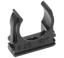 Держатель IEK CTA10D-CF25-K02-100 с защелкой 25мм пластик черный (упак.:1шт)