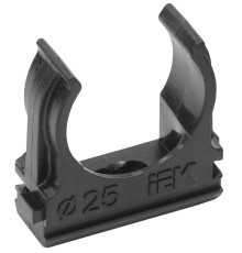 Держатель IEK CTA10D-CF25-K02-100 с защелкой 25мм пластик черный (упак.:1шт)