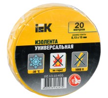 Изолента IEK ш.15мм 20м желтый (упак.:1шт) (UIZ-13-10-K05)