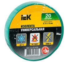 Изолента IEK ш.15мм 20м зеленый (упак.:1шт) (UIZ-13-10-K06)