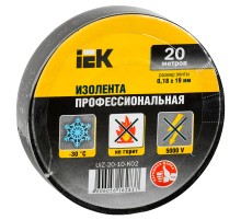 Изолента IEK ш.19мм 20м черный (упак.:1шт) (UIZ-20-10-K02)