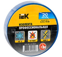 Изолента IEK ш.19мм 20м синий (упак.:1шт) (UIZ-20-10-K07)