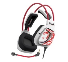 Наушники с микрофоном A4Tech Bloody G575 Naraka белый/красный мониторные USB оголовье (G575 NARAKA)