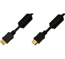 Кабель соединительный аудио-видео Premier 5-813 HDMI (m)/HDMI (m) 1.5м. феррит.кольца черный (5-813 1.5)