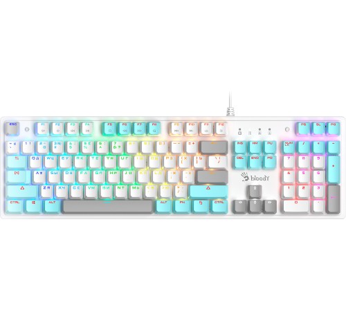 Клавиатура A4Tech Bloody S510R механическая белый USB for gamer LED (S510R USB ICY WHITE/BLMS RED) Клавиатура A4Tech Bloody S510R механическая белый USB for gamer LED (S510R USB ICY WHITE/BLMS RED)