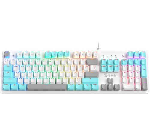 Клавиатура A4Tech Bloody S510R механическая белый USB for gamer LED (S510R USB ICY WHITE/BLMS RED) Клавиатура A4Tech Bloody S510R механическая белый USB for gamer LED (S510R USB ICY WHITE/BLMS RED)