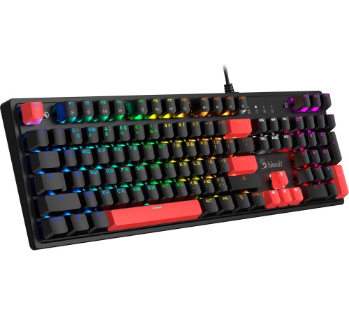 Клавиатура A4Tech Bloody S510R механическая черный USB for gamer LED (S510R USB FIRE BLACK/BLMS RED) Клавиатура A4Tech Bloody S510R механическая черный USB for gamer LED (S510R USB FIRE BLACK/BLMS RED)
