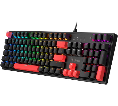 Клавиатура A4Tech Bloody S510R механическая черный USB for gamer LED (S510R USB FIRE BLACK/BLMS RED) Клавиатура A4Tech Bloody S510R механическая черный USB for gamer LED (S510R USB FIRE BLACK/BLMS RED)