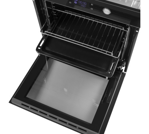 Духовой шкаф Электрический Maunfeld AEOH.749B черный/нержавеющая сталь