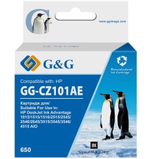 Картридж струйный G&G GG-CZ101AE 650 черный для HP DeskJet 1010/10151515/1516