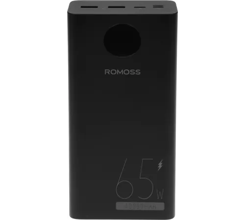 Мобильный аккумулятор Romoss PEA40 Pro 40000mAh QC3.0/PD3.0 65W 3A 2xUSB-A/USB-C черный