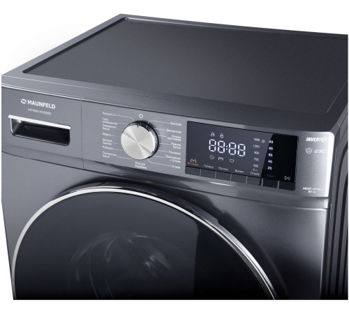 Стиральная машина Maunfeld MFWM1410SB02 класс: A+++ загр.фронтальная макс.:10кг темно-серебристый инвертер