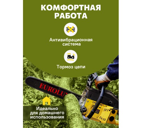 Бензопила Eurolux GS-6220 3100Вт 4.2л.с. дл.шины:20" (50cm) (70/6/27) Бензопила Eurolux GS-6220 3100Вт 4.2л.с. дл.шины:20" (50cm) (70/6/27)
