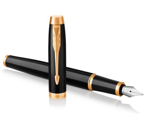 Ручка перьев. Parker IM Core F321 (CW1931645) Black GT F сталь нержавеющая подар.кор.