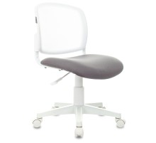 Кресло детское Бюрократ CH-W296NX белый TW-15 сиденье серый Neo Grey сетка/ткань крестов. пластик белый пластик белый