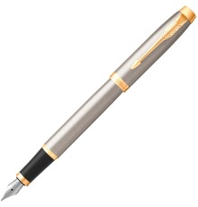 Ручка перьев. Parker IM Core F321 (CW1931649) Brushed Metal GT F сталь нержавеющая подар.кор.