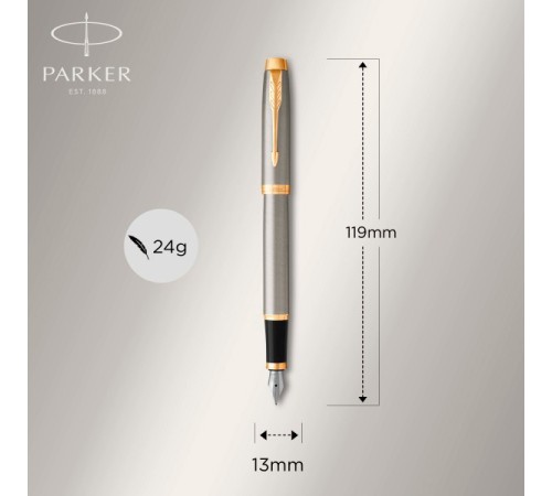 Ручка перьев. Parker IM Core F321 (CW1931649) Brushed Metal GT F сталь нержавеющая подар.кор. Ручка перьев. Parker IM Core F321 (CW1931649) Brushed Metal GT F сталь нержавеющая подар.кор.