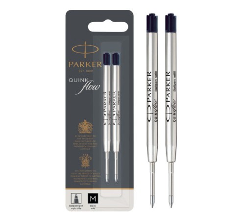 Стержень шариковый Parker QuinkFlow Z08 (CW1950372) M 1мм черные чернила блистер (2шт) Стержень шариковый Parker QuinkFlow Z08 (CW1950372) M 1мм черные чернила блистер (2шт)