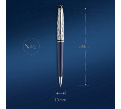 Ручка шариков. Waterman Expert L`Essence du Bleu (CW2166466) LaqBlue CT M син. черн. подар.кор.