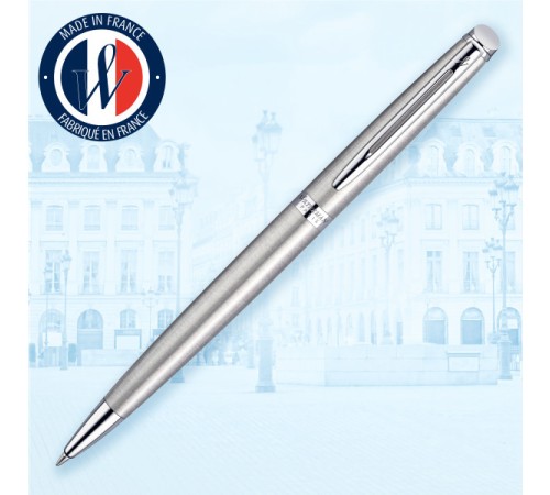 Ручка шариков. Waterman Hemisphere (CWS0920470) Steel CT M син. черн. подар.кор.