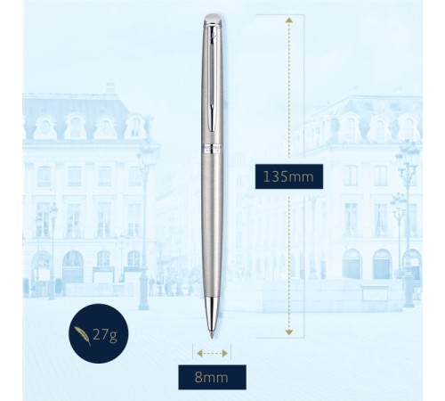 Ручка шариков. Waterman Hemisphere (CWS0920470) Steel CT M син. черн. подар.кор.