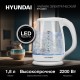 Чайник электрический Hyundai HYK-G2001 1.8л. 2200Вт белый/серый (корпус: стекло)