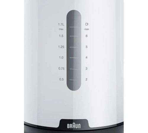 Чайник электрический Braun WK1100WH 1.7л. 2200Вт белый (корпус: пластик) Чайник электрический Braun WK1100WH 1.7л. 2200Вт белый (корпус: пластик)