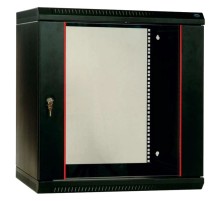 Шкаф коммутационный ЦМО ШРН-ЭКОНОМ (ШРН-Э-15.350-9005) настенный 15U 600x350мм пер.дв.стекл 85кг черный 300мм 18.63кг 180град. 742мм