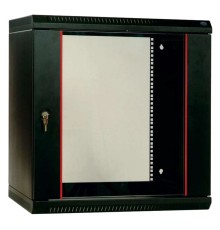 Шкаф коммутационный ЦМО ШРН-ЭКОНОМ (ШРН-Э-15.350-9005) настенный 15U 600x350мм пер.дв.стекл 85кг черный 300мм 18.63кг 180град. 742мм