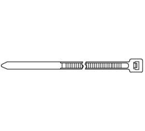 Стяжка эластомерная Hyperline GT-100MC 100x2.5мм (упак:100шт) полиамид белый