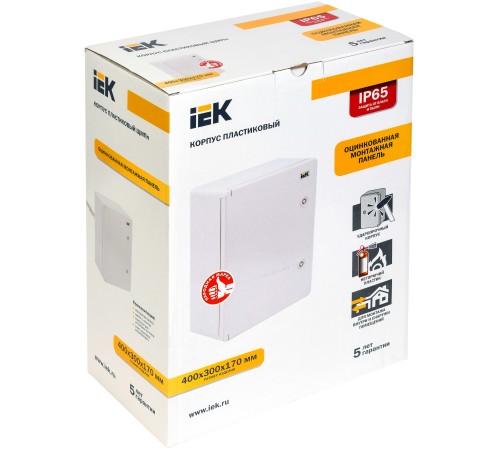 Щит распределительный IEK MKP93-N-403017-65 ЩМПп навесной 300мм 170мм 400мм 230B пластик IP65 серый (упак.:1шт)