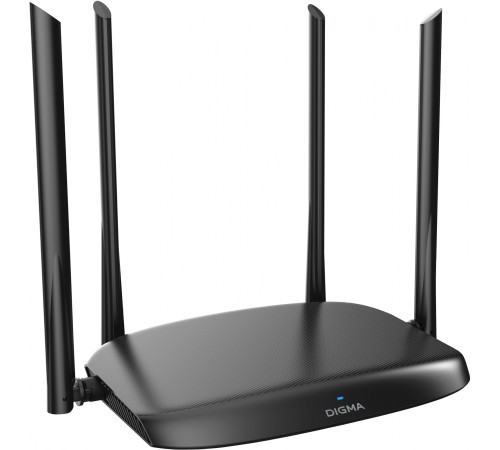 Роутер беспроводной Digma DWR-AC1201 AC1200 10/100BASE-TX черный (упак.:1шт) Роутер беспроводной Digma DWR-AC1201 AC1200 10/100BASE-TX черный (упак.:1шт)